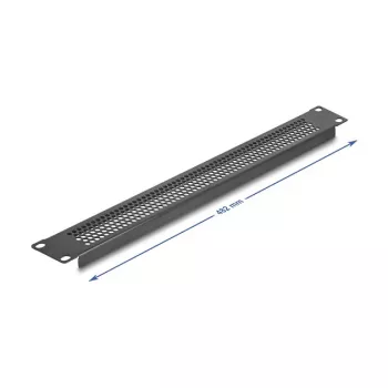 Pimepaneel DeLOCK 67035 Must Metall 44mm x 482mm x 11mm
