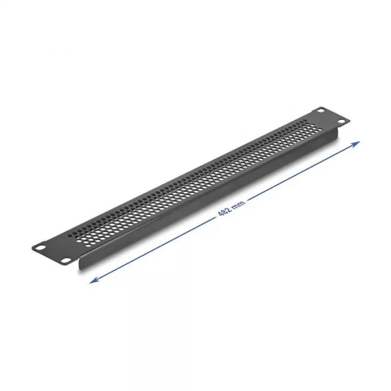 Pimepaneel DeLOCK 67035 Must Metall 44mm x 482mm x 11mm