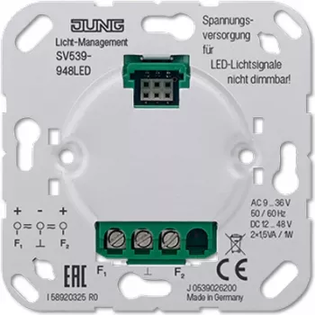 Jung toiteplokk AC9-36V DC12-48V SV 539-948 LED - toiteplokk - AC/DC 9 kuni 48 V~/= (SV539-948LED)