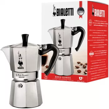 Bialetti Moka Express Moka pot 0.55 L Must, Hõbedane