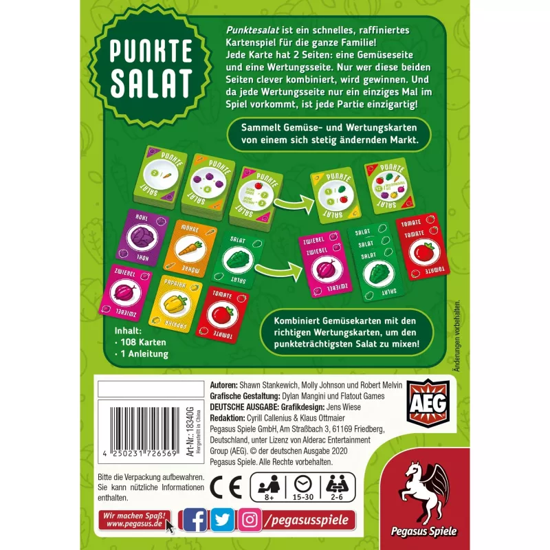 Pegasus Spiele Punktesalat lauamäng Op
