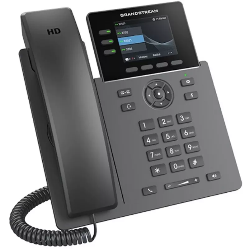 Grandstream Networks GRP2611G IP-telefon must 3 liini TFT