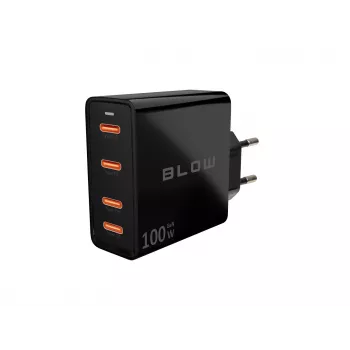 Seinilaadija BLOW 4×USB-C PD 100W GaN, 4 porti, PD 3.0, PPS, 200–240 V sisend