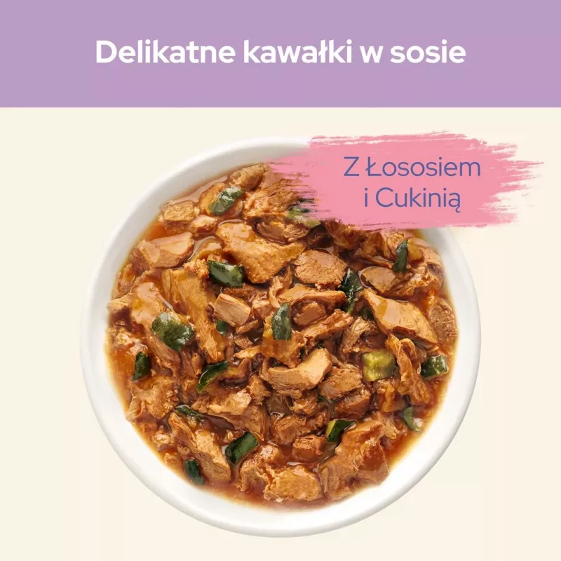 Purina Cat Chow Sensitive Gig lõhe ja suvikõrvitsaga kastmes - märgtoit kassidele - 85 g