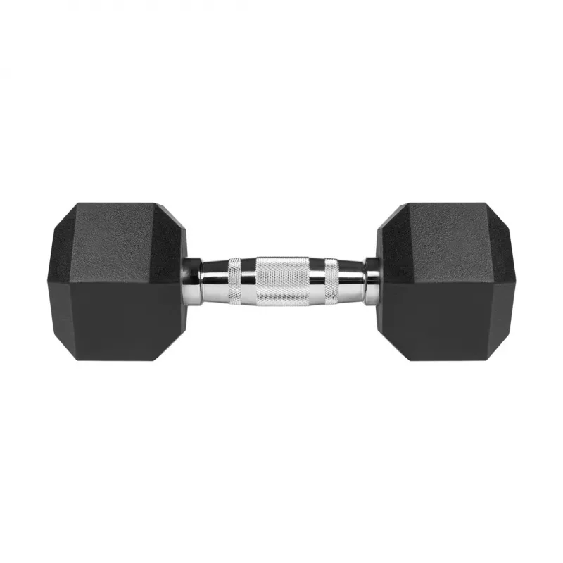 Kummeeritud malmist hantlid HEX 2x6 kg REBEL ACTIVE