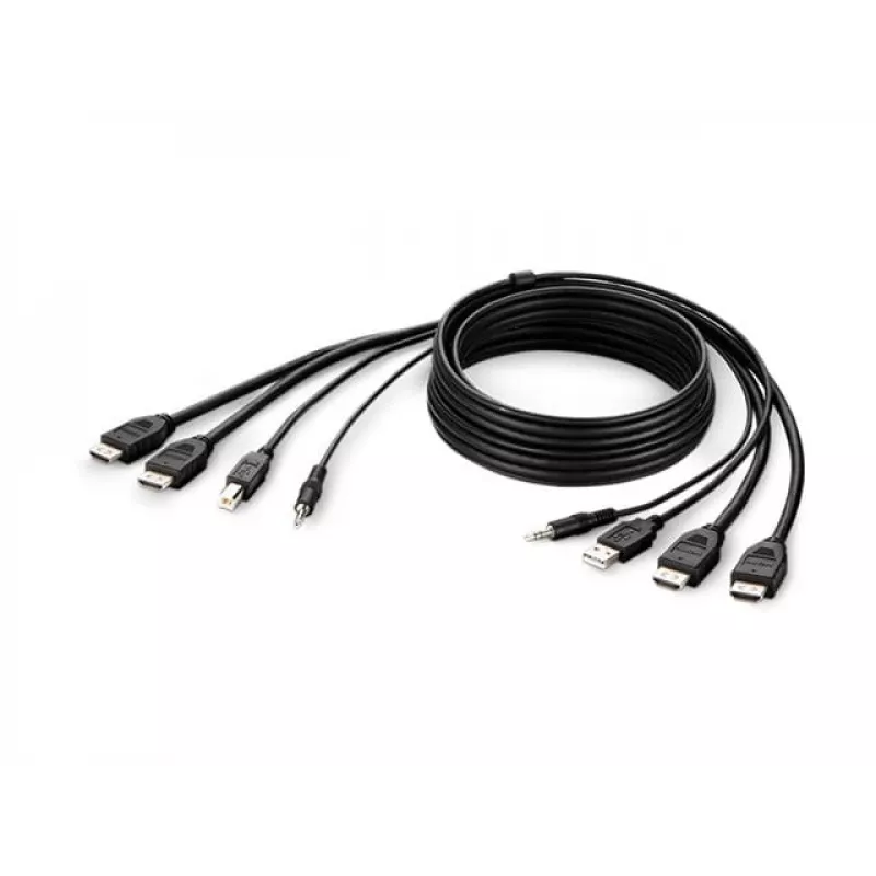 Belkin Secure KVM Combo kaabel - Video- / USB- / Audio-kaabel - TAA-vastav - USB, Mini-Pistik, HDMI (M)