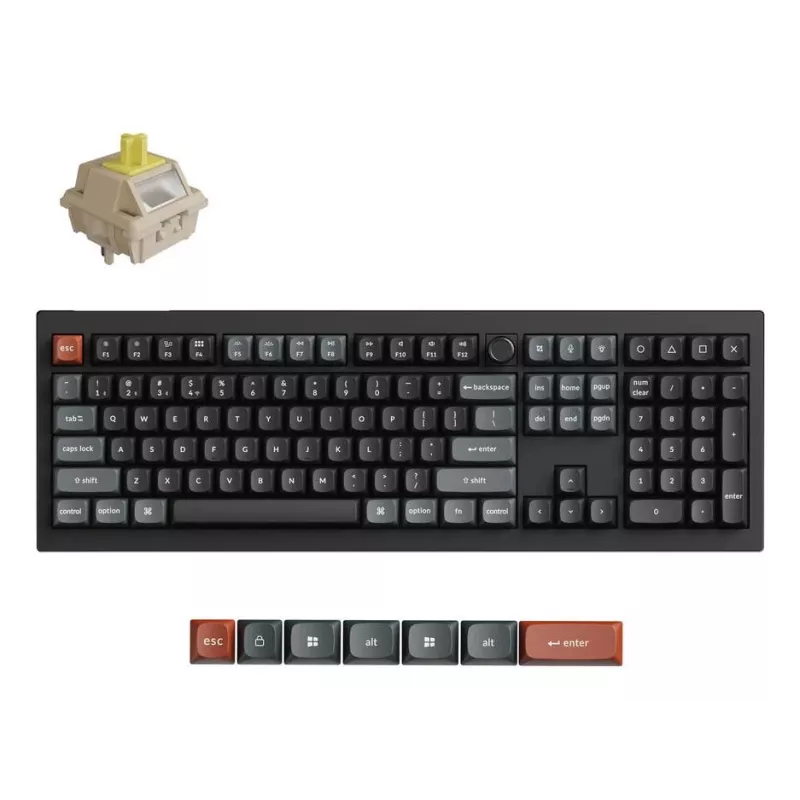 Mechanical klaviatuur Keychron V6 Ultra 8K — Full-size 100% QWERTY, Bluetooth, RGB, Must
