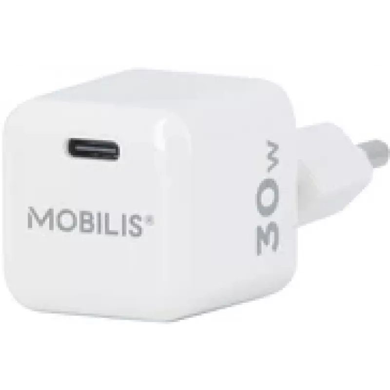 Mobilis Nano seinadapter - 30W - USB C - GaN - Prantsusmaal toodetud (001383)