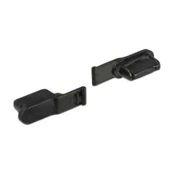 Pistikupesa turvakate DELOCK 64033, must, 5×12,5×3,5 mm, pakendis 10 tk