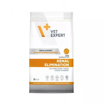 Kuiv koeratoit VETEXPERT Veterinary Diet Renal Elimination — täiskasvanud, küülikumaitse, 8 kg, valk 15,8%, rasv 19,5%