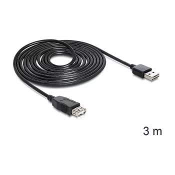 USB-kaabel DeLOCK EASY-USB 2.0-A 3m Must