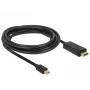 Videokaabli adapter DeLOCK 83698 Mini DisplayPort HDMI-le 1 m Must