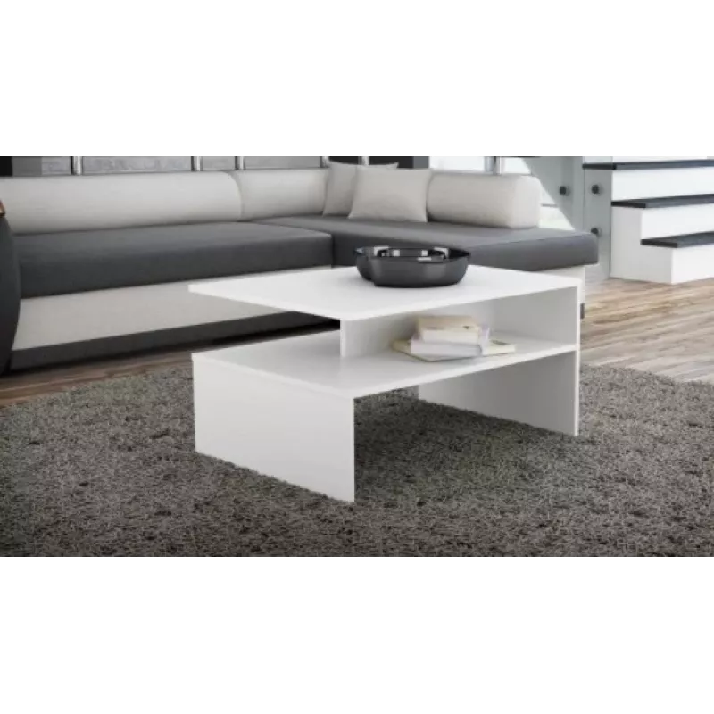 Topeshop ŁAWA BOSTON BIEL kohvi- / külg- / otsalaud