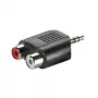 3,5 mm adapter VALUE 3,5 mm isane kuni 2x RCA emane