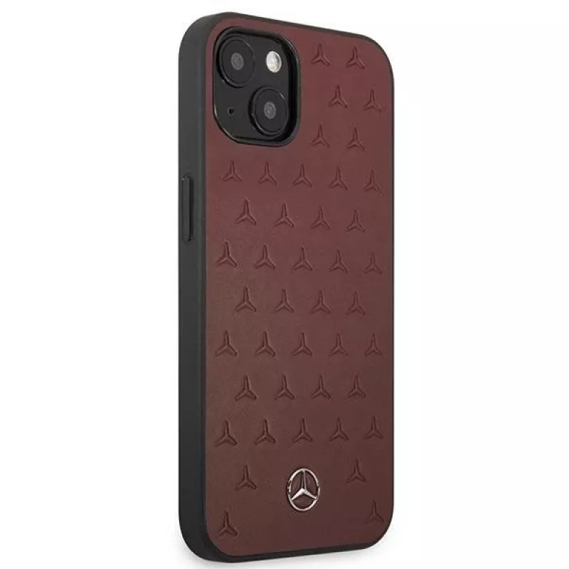Mercedes MEHCP13SPSQRE iPhone 13 mini 5,4 punane/punane kõva ümbris Nahk Tähtede mustriga