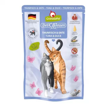 Märg kassitoit Fox4Pets DeliCATessen Tuunikala ja Part 85 g kotike, täisväärtuslik teraviljavaba täiskasvanud kassi toit
