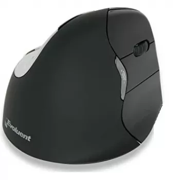 BakkerElkhuizen Evoluent 4 Bluetooth Must, paremakäeline, vertikaalne disain, laser, Bluetooth, 2600 DPI, must