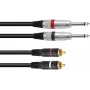 Audio adapterkaabel Omnitronic 1.0 m — 2×3.5 mm jack to 2×RCA (model 30225212)