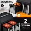 Kuumõhufritüür ProfiCook PC-FR 1287 H — topelt 8 L, 2200 W, puutetundlik LED, must/roostevaba teras