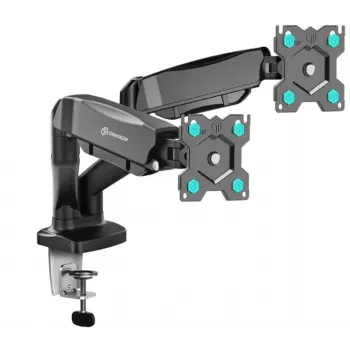 Monitorialuse kinnitus ONKRON G160-B kahele ekraanile, klamber/läbiviik, kuni 32 tolli (81,3 cm), 16 kg, VESA 75x75–100x100, must