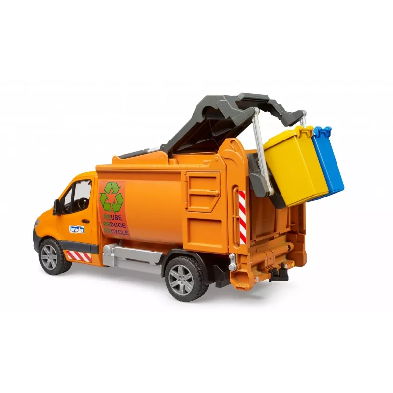 BRUDER mudelsõiduk MB Sprinter munitsipaalprügiauto BR-02682, mänguauto koopia