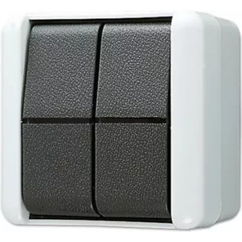 JUNG 809W elektriline lüliti surunupplüliti must - valge (809W)