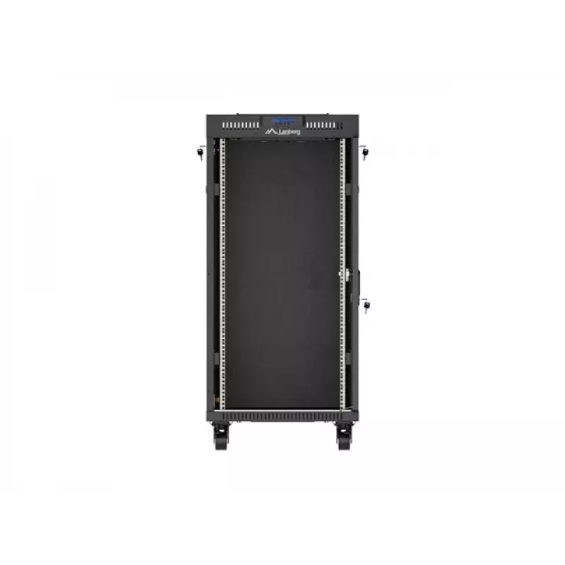 Võrgukapp LANBERG 19 tolli 24U 600x800 mm must, klaasukse ja LCD väljalõikega (lamepakendis) v2