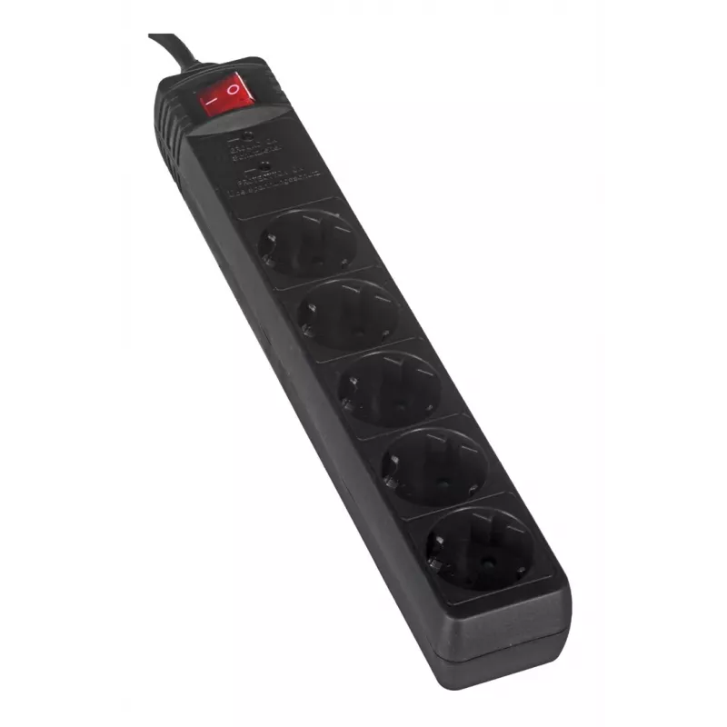 Liigpingekaitse Gembird SPG5-C-10 Must 5 vahelduvvoolupistikut 250V 3m