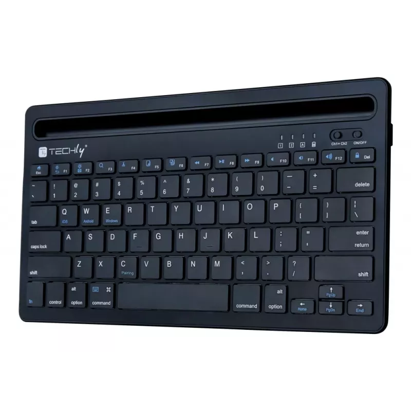 Techly ICTBK102U klaviatuur universaalne Bluetooth QWERTY inglise must