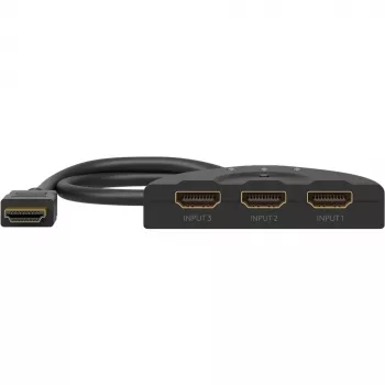 Goobay | 4K@30Hz HDMI-lüliti 3-1 | 58487 | Must | HDMI-emane | 3 HDMI-emast | 0.58 m