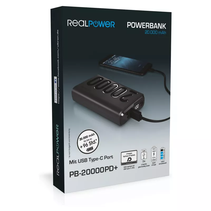 Akupank RealPower PB-20000 PD must (323369)