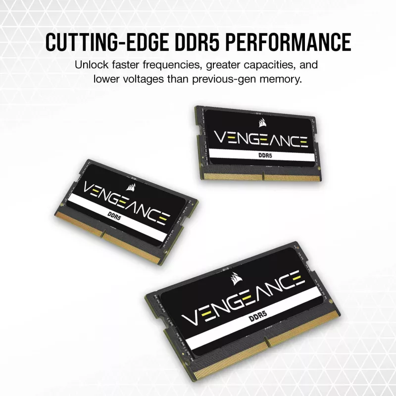 SO-DIMM 64 GB DDR5-5600 (2x 32 GB) kahe kanaliga komplekt, mälu must, CMSX64GX5M2A5600C48, Vengeance