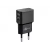 Wentronic goobay Dual USB laadija - toiteplokk - 12 W - 2,4 A - 2 väljundporti (USB) - must (44951)