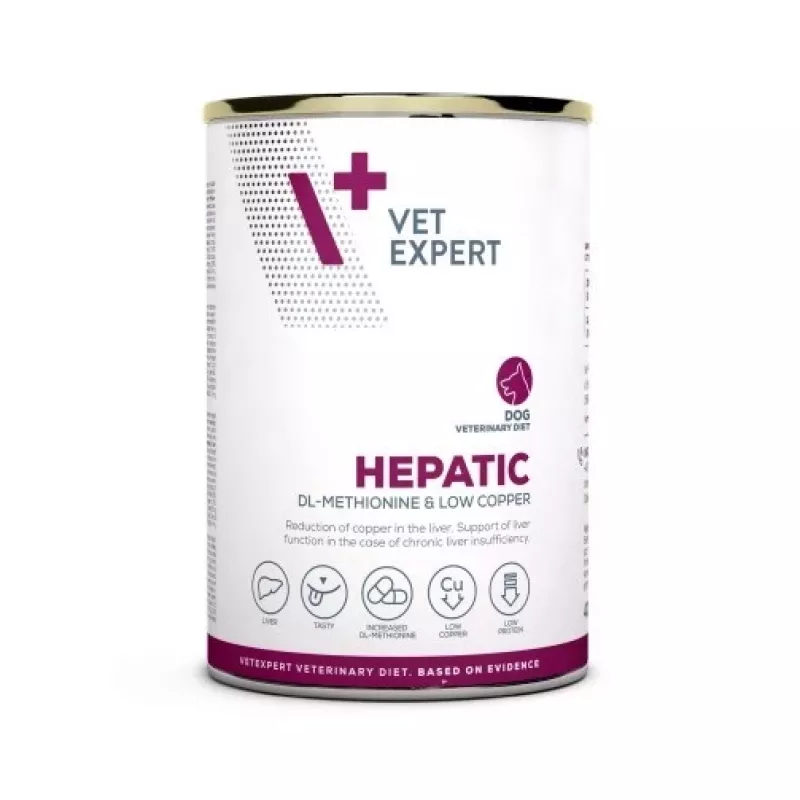 Märg koeratoit VETEXPERT Veterinary Diet Hepatic koertele, 400 g, maksa toetus, lihamaitse