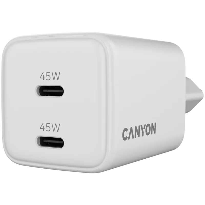 Canyon CU45AC universaalne valge vahelduvvoolu kiirlaadimise siselaadija