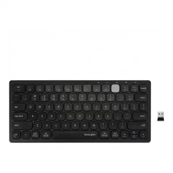 Juhtmevaba klaviatuuri ja hiire komplekt KENSINGTON K75502DE — kahekordne juhtmevaba, mitme seadmega, must, 0,499 kg