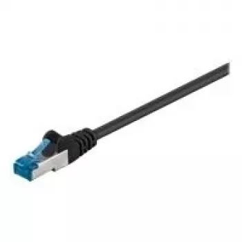 Wentronic Goobay CAT 6a patch-kaabel, S/FTP (PiMF), Must, 3 m - LSZH Halogen-Free, Copper (93787)