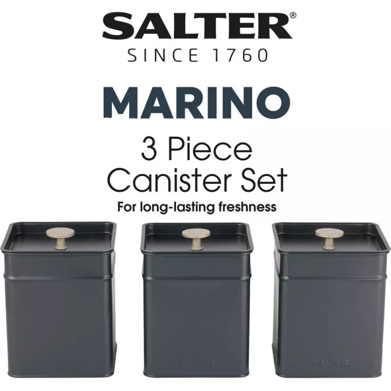 Plastist õhukindel kanistrikomplekt Salter BW124591EU7, 3-osaline, toiduhoidikud