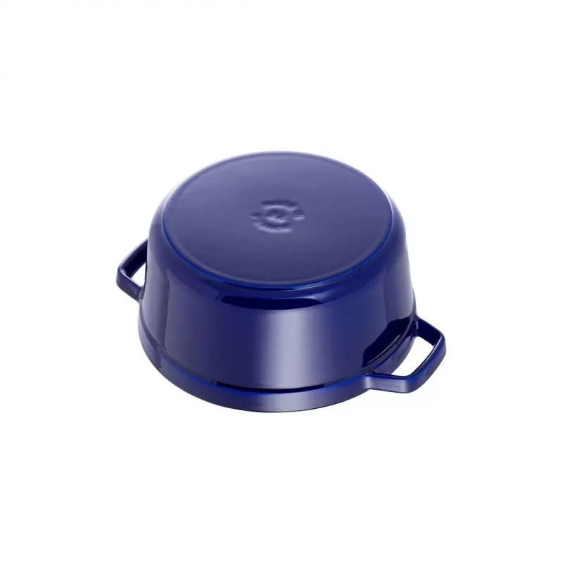 Staub 24 cm ümmargune malmkookott tumesinine