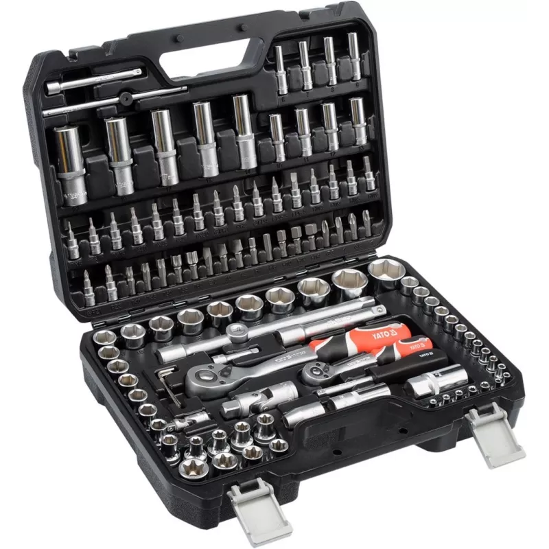 Socket wrench set YATO YT-38791 — 108 pieces, 1/2 inch drive, includes wrench, Must case