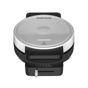 ROMMELSBACHER WA 850, 1 vahvel, ring, süda (kujund), must, hõbedane, 17,5 cm, plastik, 850 W