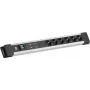 Pikendusjuhe Bachmann CONNECTUS 6x CEE7/3 pistikupesaga, 1x GVS, 1x lüliti, 2,0 m kaabel, hall