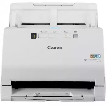 Canon imageFORMULA RS40 foto- ja dokumendiskanner, 600 x 600 DPI, 40 ppm, 30 ppm, halltoonides, ühevärviline, lehtskanner, valge