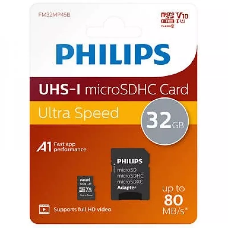 Philips FM32MP45B/00 mälukaart 32 GB MicroSDXC UHS-I Class 10