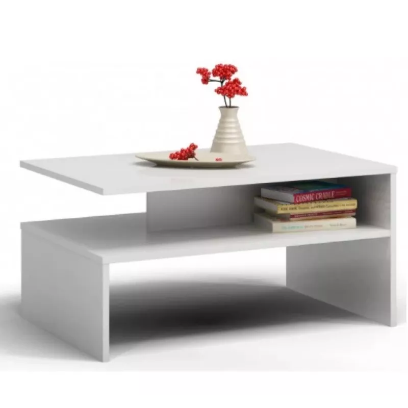 Topeshop ŁAWA BOSTON BIEL kohvi- / külg- / otsalaud