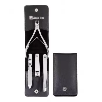 ZWILLING 97438-004-0 4-osaline maniküürikomplekt mustas nahast kotikeses