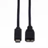 ROLINE – USB-kaabel – USB Type C (M) Micro-USB Type B (M) pistikule – 50 cm – Must (11.02.9005)