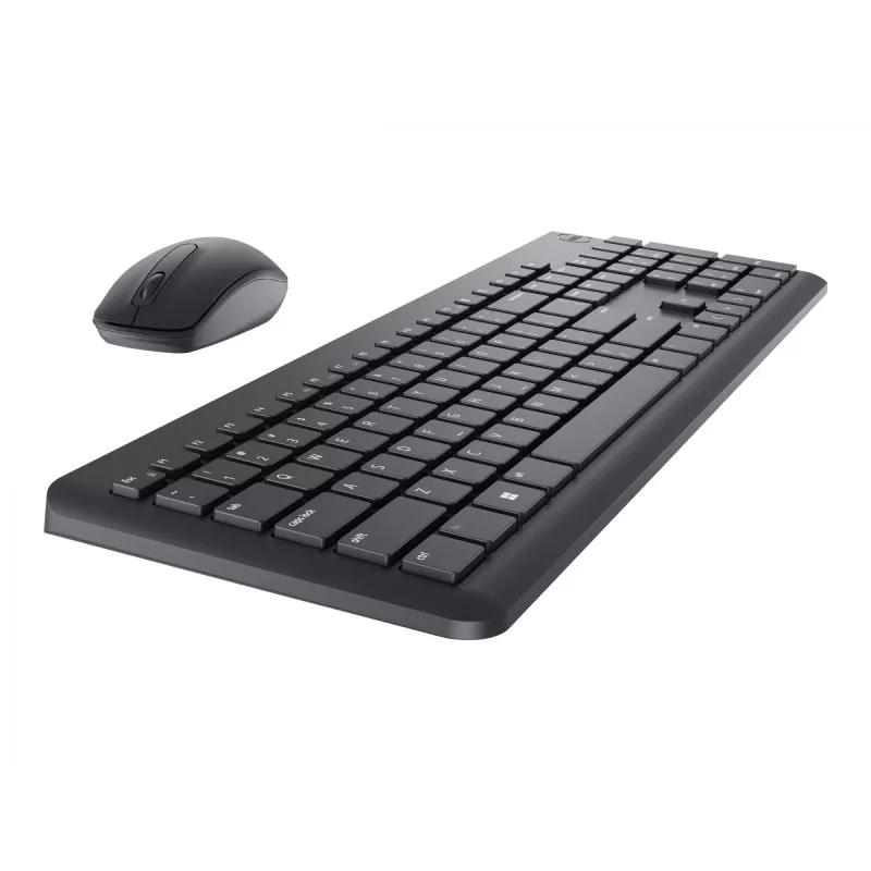 DELL klaviatuur ja hiir - KM3322W - ukraina (QWERTY), täissuuruses (100%), juhtmevaba, RF-juhtmevaba, QWERTY, must, hiir kaasas
