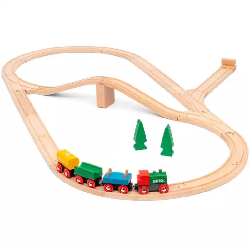 Brio World 65. aastapäeva puidust raudtee rongikomplekt