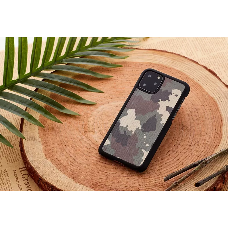 Nutitelefoni ümbris man and wood iPhone 11 Pro Max jaoks — kamuflaaž must